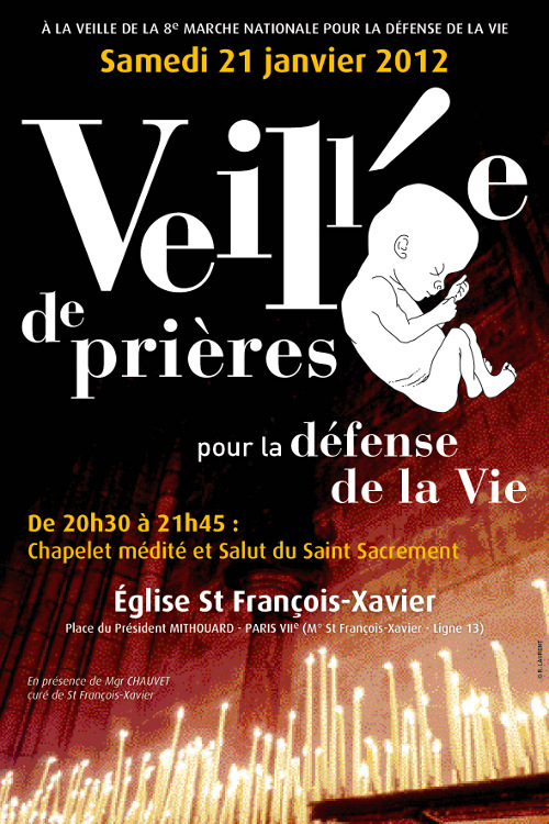 veillée pour la vie, janv. 2012 veillée pour la vie