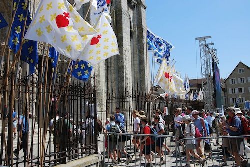 Arrivée des pèlerins