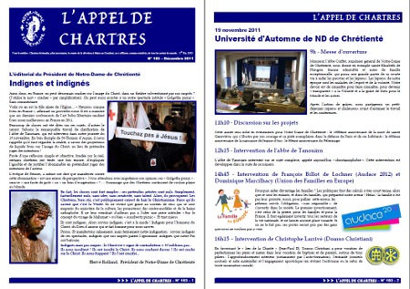 Appel de Chartres n° 183 décembre 2011